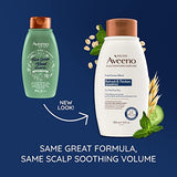 Aveeno Fresh Greens Shampoo + Conditioner with Rosemary, Peppermint & Cucumber to Thicken & Nourish, Clarifying & Volumizing Shampoo for Thin or Fine Hair, Paraben-Free, 12 Fl Oz