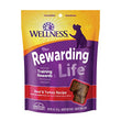 Wellness Rewarding Life Grain-Free Soft Dog Treats (Previously Wellbites), Made in USA with Natural Ingredients, Ideal for Training (Beef & Turkey Recipe, 6-Ounce Bag)