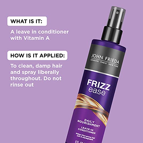 John Frieda Frizz Ease Daily Nourishment Leave-in Conditioner, 8 Ounces