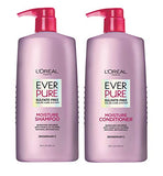 L'Oreal Paris EverPure Moisture Sulfate Free Shampoo and Conditioner with Rosemary Botanical, for Dry Hair, Color Treated Hair, 1 kit