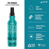 SexyHair Healthy Tri-Wheat Leave-In Conditioner, 8.5 Oz | Up to 90% Better Detangling | Reduces Breakage | Moisture, Smoothness, and Shine