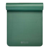 Gaiam Essentials Thick Yoga Mat - Fitness and Exercise Mat with Easy-Cinch Carrier Strap Included - Soft Cushioning and Textured Grip - Multiple Colors Options (Green, 72"L X 24"W X 2/5 Inch Thick)