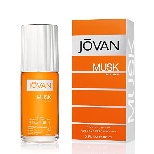 Jovan Musk Eau de Cologne Spray, Sexy Cologne for Men, Vegan Formula, 3.0oz