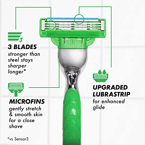 Gillette Mach3 Sensitive Razors for Men, 1 Razor, 5 Razor Blade Refills, Designed for Sensitive Skin