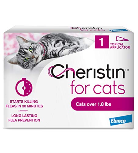 Cheristin for Cats Topical Flea Prevention – Starts Killing Fleas in 30 Minutes, 1 Dose