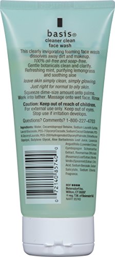 Basis Cleaner Clean Face Wash, 6 Ounce (Pack of 3)