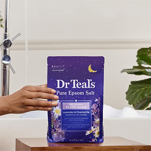 Dr Teal's Pure Epsom Salt Soak, Relax & Relief with Eucalyptus & Spearmint, 3lbs