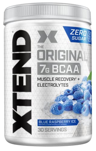 XTEND Original BCAA Powder Airheads Candy Flavor, 7g BCAA and 2.5g L-Glutamine, Sugar Free Post Workout Muscle Recovery Drink with Amino Acids for Men & Women, 30 Servings