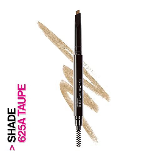 Wet n Wild Ultimate Eyebrow Retractable Definer Pencil, Dark Brown, Dual-Sided, Fine Tip, Shapes, Defines, Fills Brows Makeup