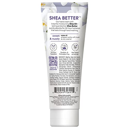 eos Shea Better Hand Cream - Vanilla Cashmere | Instant Hydration + Lasting Protection | 2.5 oz