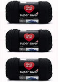 Red Heart Super Saver Yarn, 3 Pack, White 3 Count