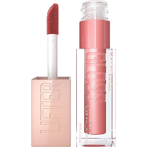 Maybelline New York Lifter Gloss, Hydrating Lip Gloss with Hyaluronic Acid, High Shine for Plumper Looking Lips, Opal, Pink Neutral, 0.18 Ounce