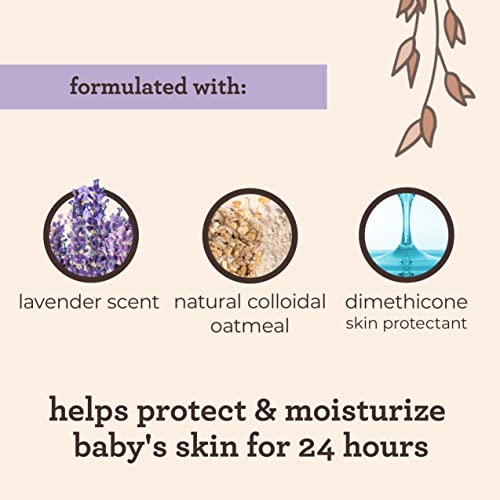 Aveeno Baby Calming Comfort Moisturizing Lotion with Relaxing Lavender & Vanilla Scents, Non-Greasy Body Lotion with Natural Oatmeal & Dimethicone, Paraben- & Phthalate-Free, 18 fl. Oz