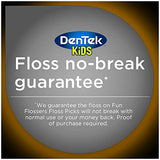 DenTek Kids Fun Flossers, Removes Food & Plaque, Wild Fruit Flavored Floss Picks, 75 Count, 6 Pack