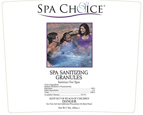 Spa Choice 472-3-5081 Sanitizing Granules Hot Tub Chlorine 5-Pounds, 1-Pack