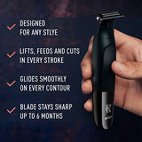 King C. Gillette Mens All-in-One Styler Cordless Stubble Trimmer with 4D Blade and 3 Interchangeable Combs, Waterproof, Beard Trimmer, Beard Care, One Blade Lasts 6 Months