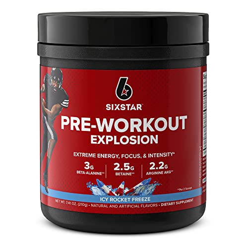 Six Star Pre Workout PreWorkout Explosion Pre Workout Powder for Men & Women PreWorkout Energy Powder Drink Mix Sports Nutrition Pre-Workout Products ICY Rocket Freeze(30 Servings)