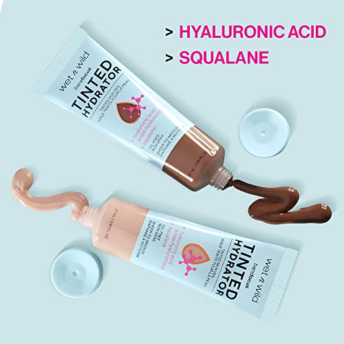 Wet n Wild Bare Focus Tinted Hydrator Matte Finish, Light, Oil-Free, Moisturizing Makeup | Hyaluronic Acid | Sheer To Medium Coverage