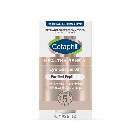 Cetaphil Healthy Renew Hydrating Eye Gel Serum 0.5 Oz, 24Hr Under Eye Cream for Anti Aging, Reduces the Appearance of Dark Circles and Wrinkles, Retinol Alternative Peptide Serum, For Sensitive Skin