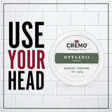 Cremo Premium Barber Grade Hair Styling Cream, Medium Hold, Medium Shine, 4 Oz