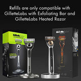 Gillette Labs with Exfoliating Bar Razor Refills for Men , 6 Razor Blade Refills and 7oz Rapid Foaming Shave Gel