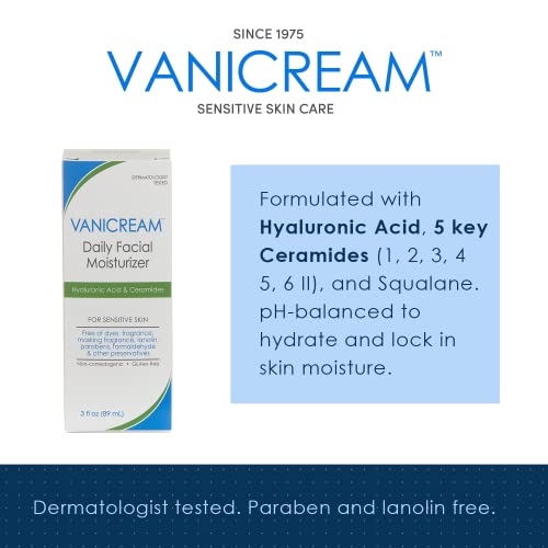 Vanicream Facial Moisturizer with SPF 30-2.5 fl oz - Formulated Without Common Irritants for Those with Sensitive Skin