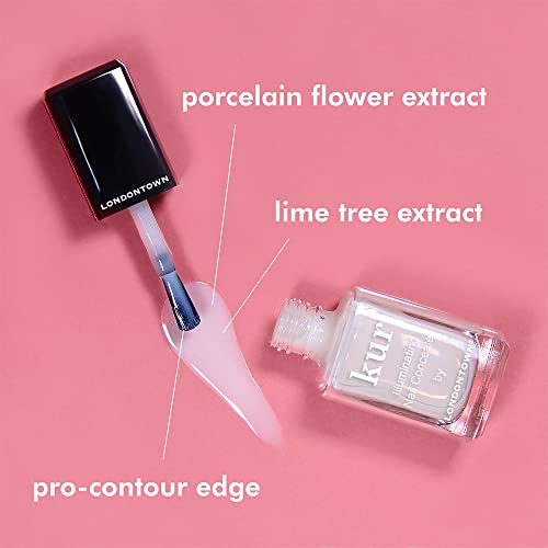 Londontown Illuminating Nail Concealer, Bubblegum Pink (Bubble), Vegan, Cruelty Free, Gluten Free, Paraben Free, 0.4 fl oz/12 ml