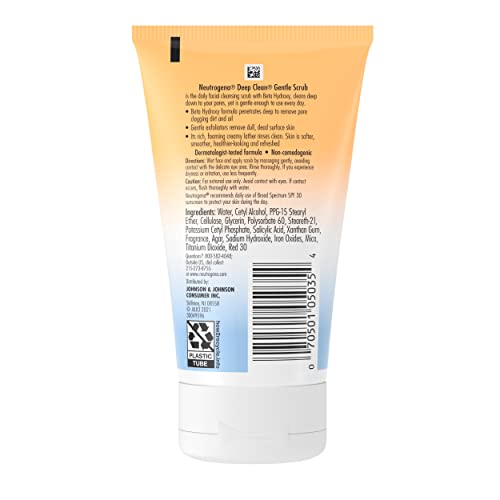 Neutrogena Deep Clean Gentle Daily Facial Scrub, Oil-Free Cleanser, 4.2 fl. Oz