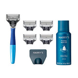 Harry's Razors for Men - Men's Razor Set with 5 Razor Blade Refills, Travel Blade Cover, 2 oz Shave Gel (Sage)