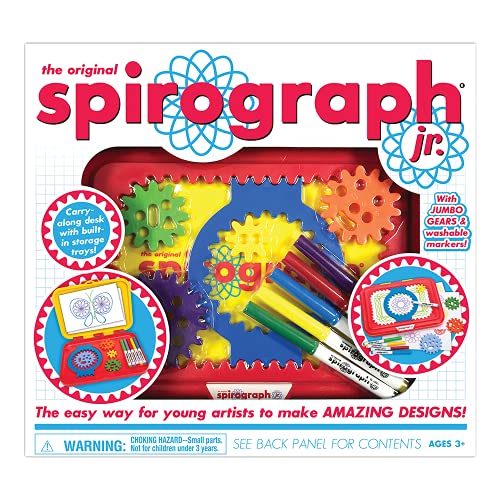 Spirograph Jr. — Jumbo Sized Gears — Arts and Craft Design Kit for Smaller Hands — for Ages 3+