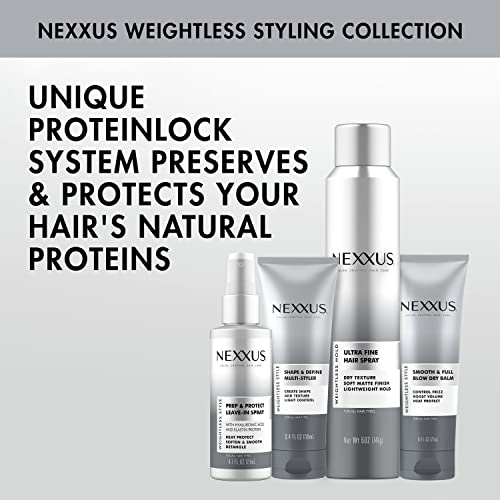 Nexxus Smooth & Full Blow Dry Balm Weightless Style Frizz Control, Volume & Heat Protect Styling Cream for Smooth & Full Hair 6 oz