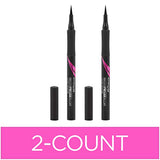 Maybelline Eyestudio Master Precise All Day Waterproof Liquid Eyeliner Makeup, Black, 2 Count