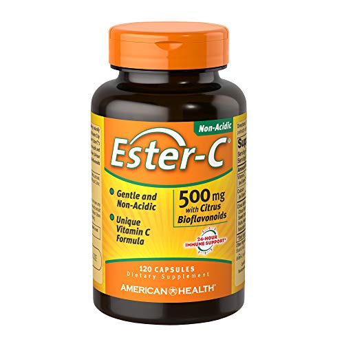 American Health Ester-C With Citrus Bioflavonoids Capsules - 24-Hour Immune Support, Gentle On Stomach, Non-Acidic Vitamin C - Non-GMO, Gluten-Free - 1000 mg, 90 Count, 90 Servings