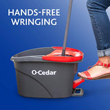 O-Cedar Easywring Microfiber Spin Mop & Bucket Floor Cleaning System with 4 Extra Refills