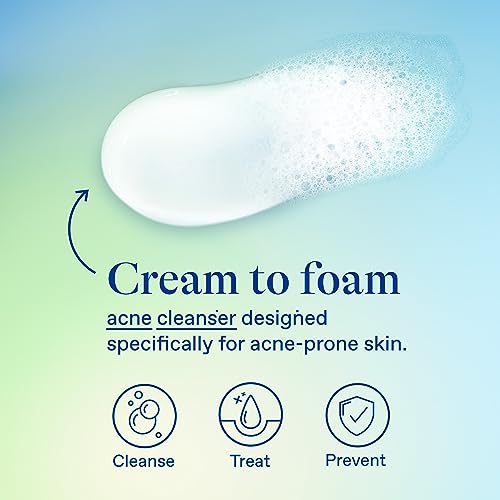 Differin Acne Face Wash with 10% Benzoyl Peroxide, Maximum Strength OTC Acne Foaming Cleanser, Fast Acting Acne Treatment for Face and Body, 5 oz.