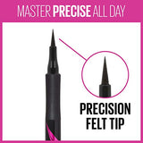 Maybelline Eyestudio Master Precise All Day Waterproof Liquid Eyeliner Makeup, Black, 2 Count