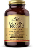 Solgar L-Lysine 1000 mg, 100 Tablets - Enhanced Absorption and Assimilation - Promotes Integrity of Skin and Lips - Collagen Support - Amino Acids - Non GMO, Vegan, Gluten Free - 100 Servings