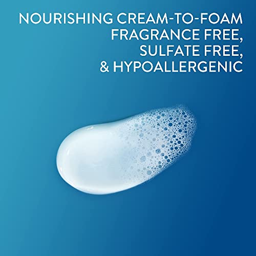 Cetaphil Cream to Foam Face Wash, Hydrating Foaming Cream Cleanser, 16 oz, For Normal to Dry, Sensitive Skin, with Soothing Prebiotic Aloe, Hypoallergenic, Fragrance Free