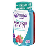 Vitafusion Gorgeous Hair, Skin Nails Multivitamin Gummy Vitamins, plus Biotin and Antioxidant vitamins CE, Raspberry Flavor, 100ct (33 day supply), from America’s Number One Gummy Vitamin Brand