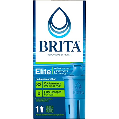 Brita Elite Water Filter Replacements for Pitchers and Dispensers, Reduces 99% of Lead from Tap Water, Lasts 6 Months, 2 Count