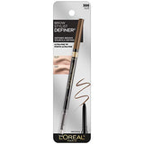 L'Oreal Paris Makeup Brow Stylist Definer Waterproof Eyebrow Pencil, Ultra-Fine Mechanical Pencil, Draws Tiny Brow Hairs and Fills in Sparse Areas and Gaps, Light Brunette, 0.003 Ounce (Pack of 2)