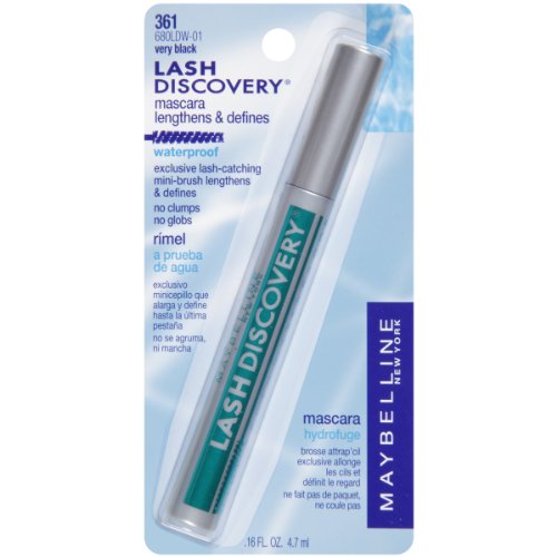 Maybelline New York Lash Discovery Mini-Brush Waterproof Mascara, Very Black, 0.16 fl. oz.