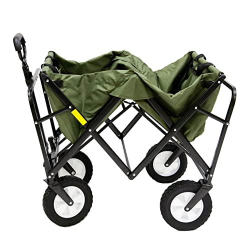 MacSports Collapsible Folding Outdoor Utility Wagon, Black