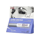 KISS Lash Couture Black Strip Lash Adhesive with Biotin & Blueberry Extract, Latex-Free, Dermatologist Tested, Contact Lens Friendly, Strong Hold, Gentle Formula, with Brush Tip Applicator, 0.17 Oz.