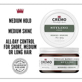 Cremo Premium Barber Grade Hair Styling Cream, Medium Hold, Medium Shine, 4 Oz