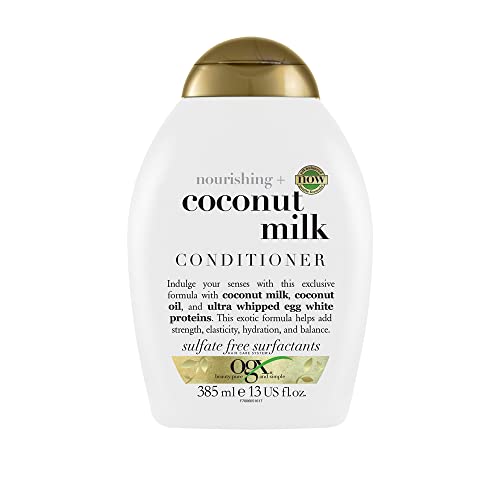 OGX, Hair Conditioner, Sulfate-Free, Nourishing Coconut Milk, 13 Fl Oz