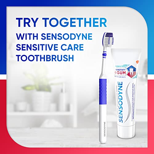 Sensodyne Sensitivity & Gum Sensitive Toothpaste for Gingivitis, Sensitive Teeth Treatment, Clean & Fresh - 3.4 oz (Pack of 4)