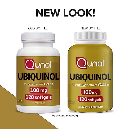 Ubiquinol CoQ10 100mg Softgels, Qunol Ubiquinol - Active form Of Coenzyme Q10, Antioxidant For Heart Health, Healthy Blood Pressure Levels, Beneficial To Statin Users, 4 Month Supply - 120 Count