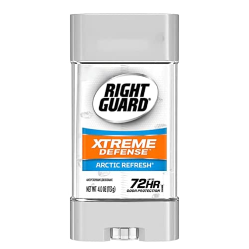 Right Guard Xtreme Defense Antiperspirant Deodorant Gel, Arctic Refresh, 4 Ounce (Pack of 4)