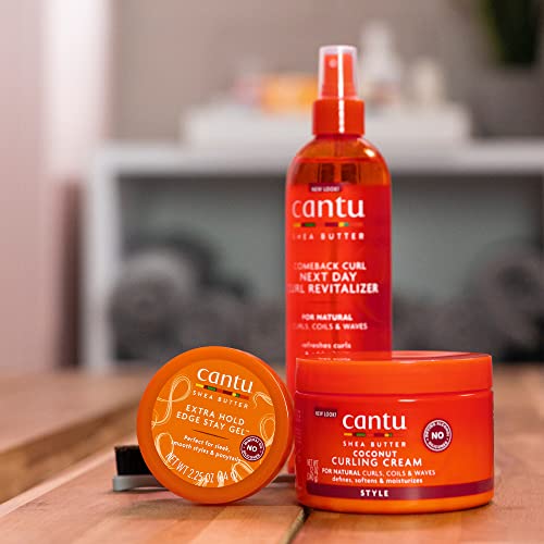 Cantu Coconut Curling Cream for Natural Hair with Pure Shea Butter, 12 oz (Pack of 2) (Packaging May Vary)